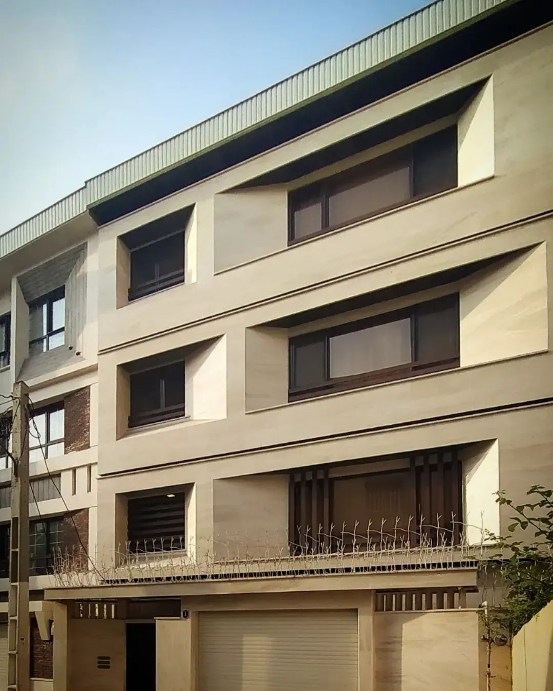 a photo of facade , designed for an apartment in 130st.