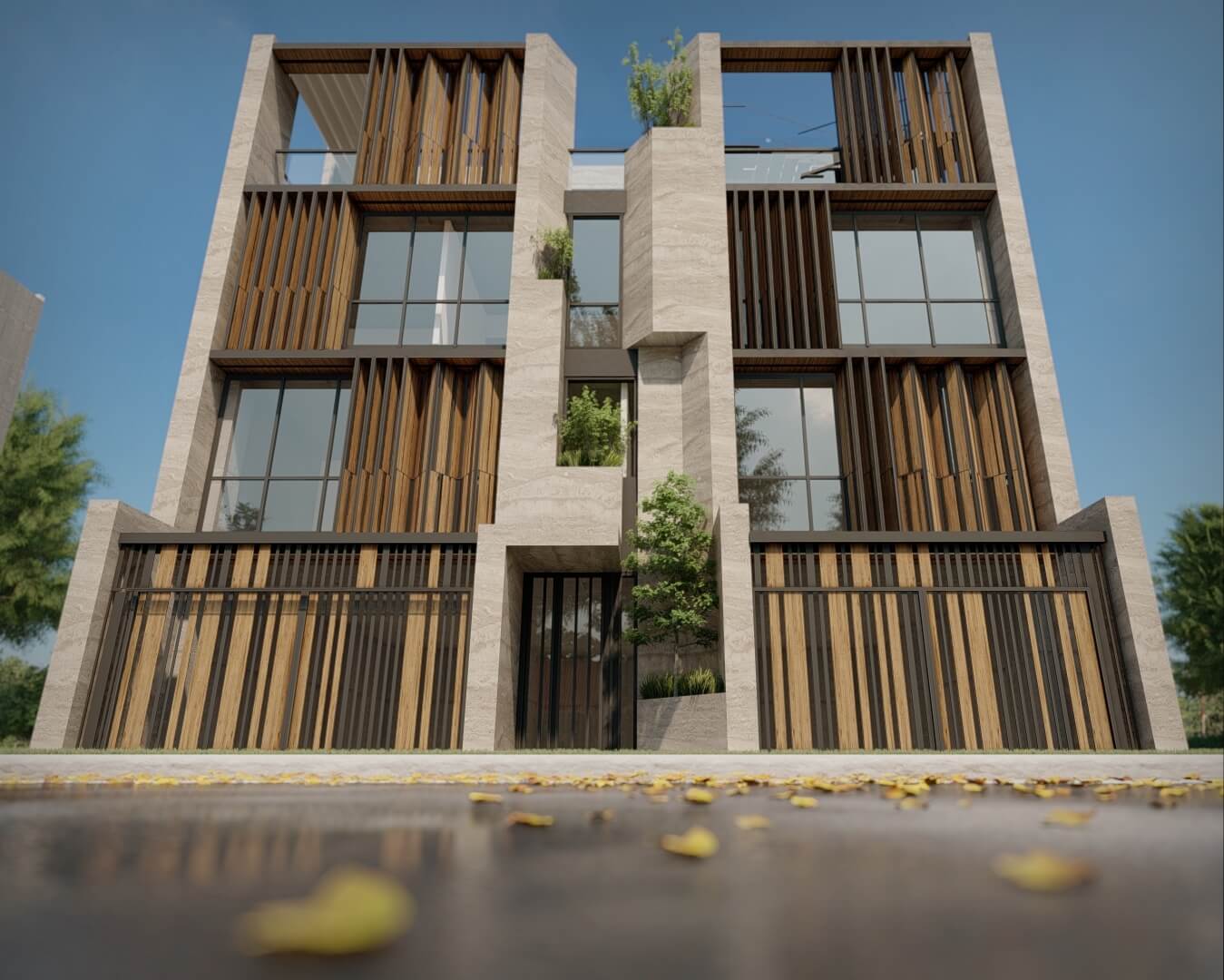 front view, an apartment in lahijan