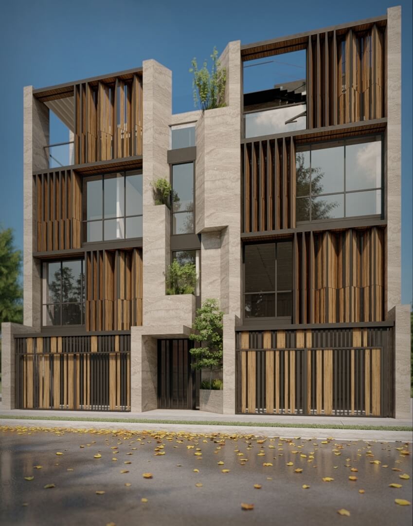 day view, an apartment in lahijan