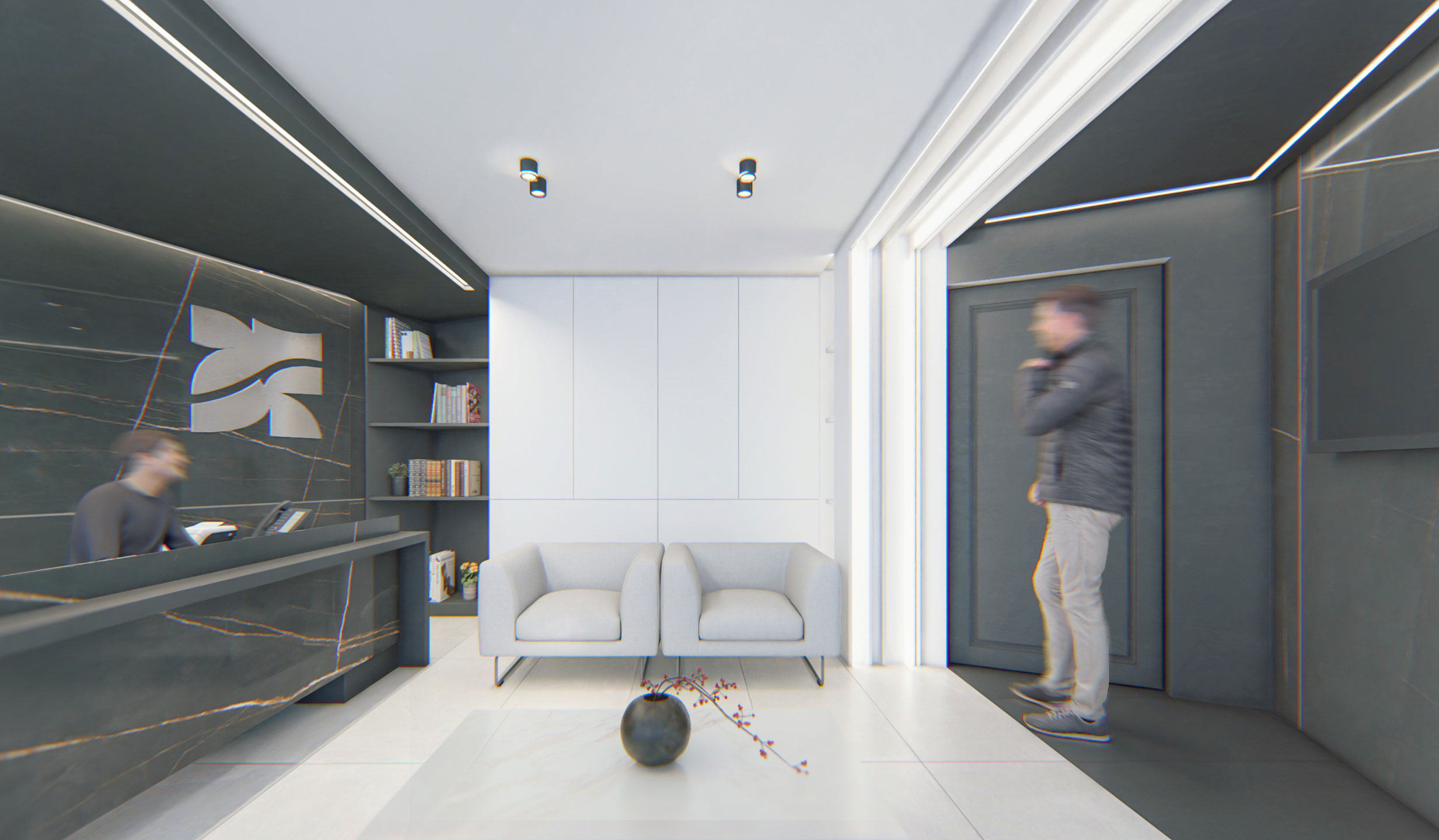 Manager's room seating area, Planca Palace office interior design project