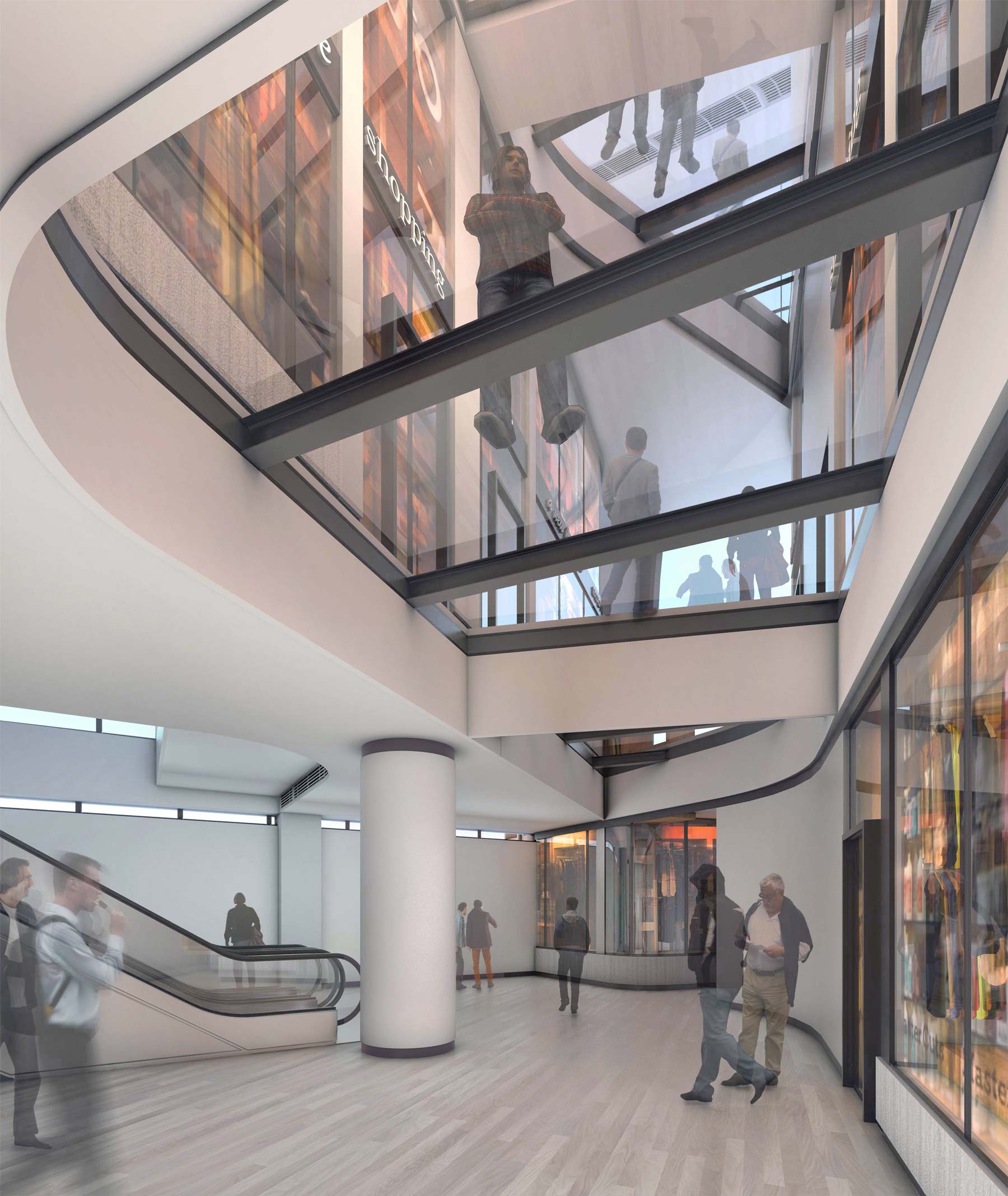 interior render of the commercial, under Ground floor