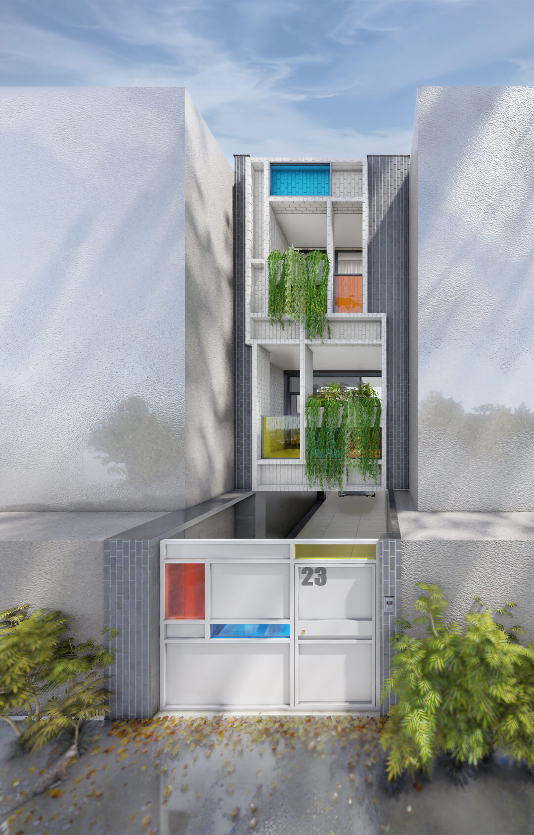 main facade, A house surrounded by neighbors, Babol, Mazandaran