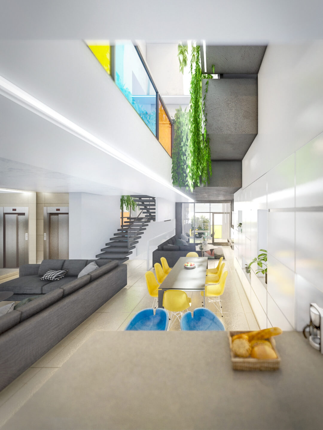 dining room, the void, A house surrounded by neighbors, Babol, Mazandaran