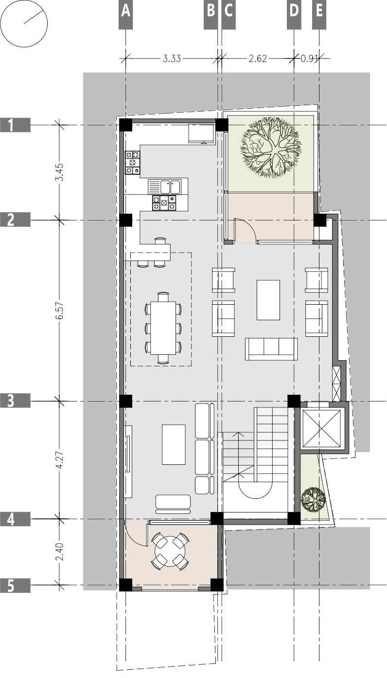 first floor plan , A house surrounded by neighbors, Babol, Mazandaran