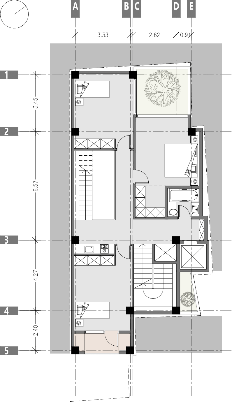second floor plan , A house surrounded by neighbors, Babol, Mazandaran