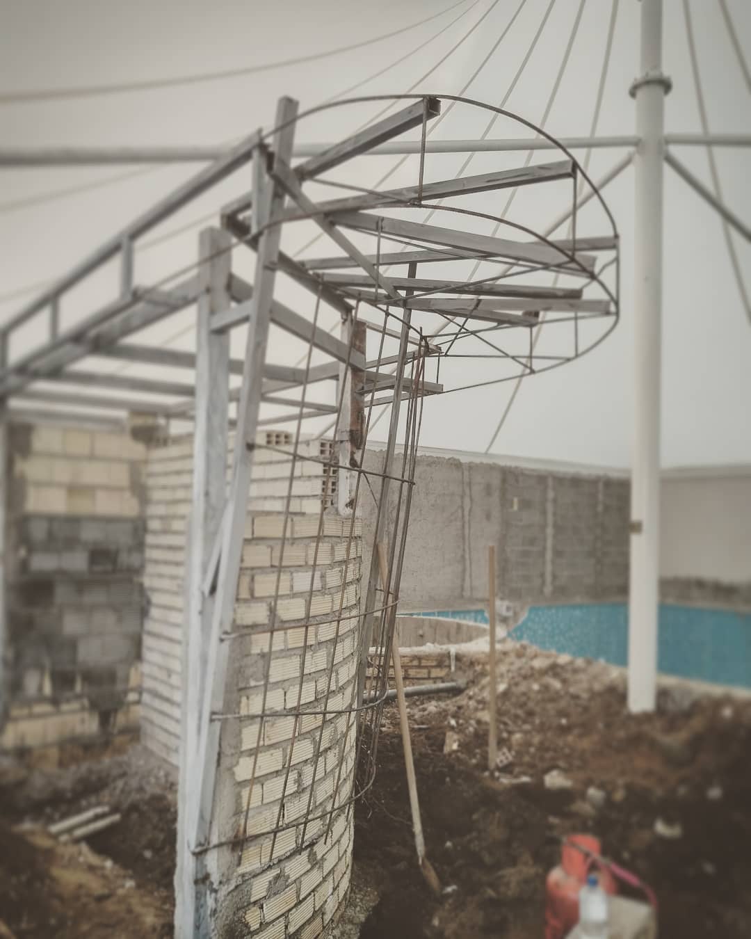 construction of the building