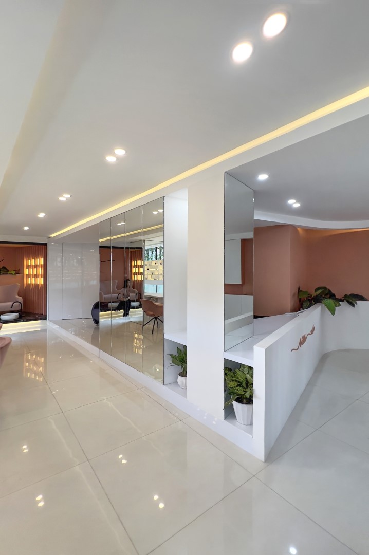 mirrors, management desk, nilli beauty salon