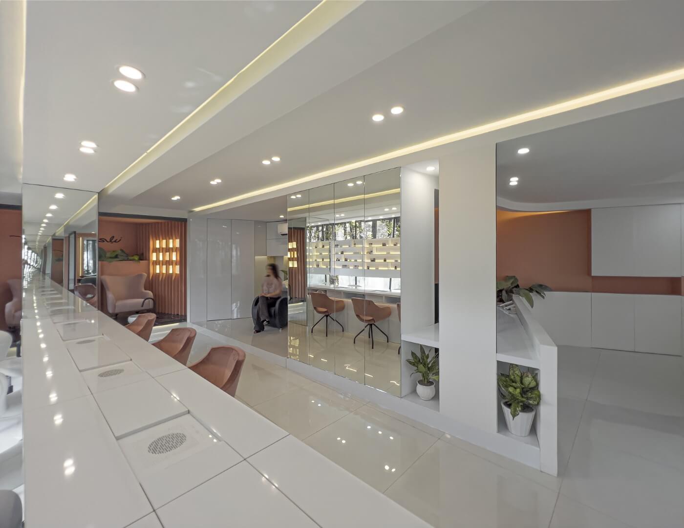 mirrors, interior, nilli beauty salon