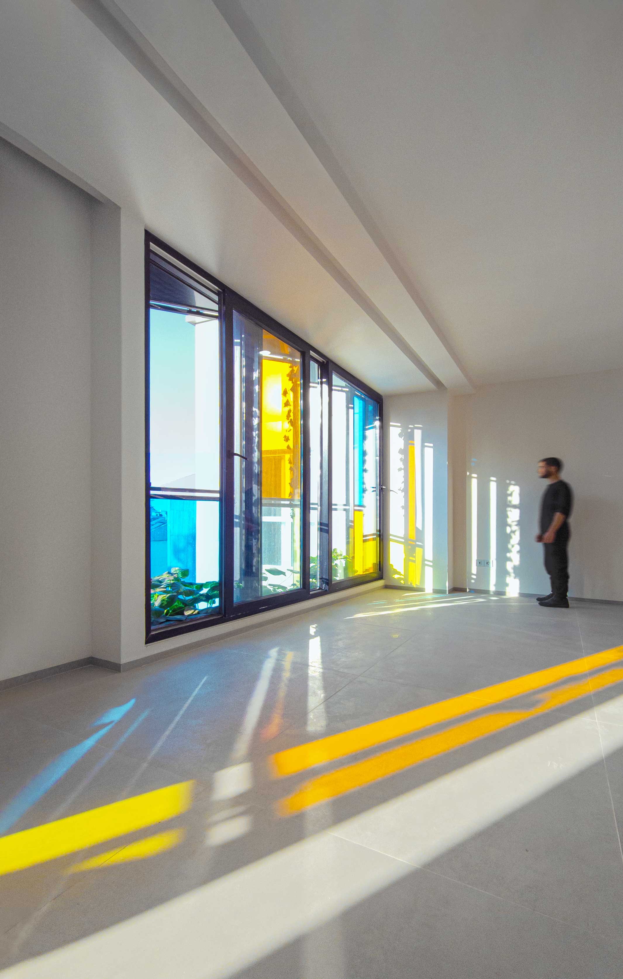 bedroom window, sun rays, Penthouse, Penthouse at the Jameh-Chin (Pleated Veil) Apartment