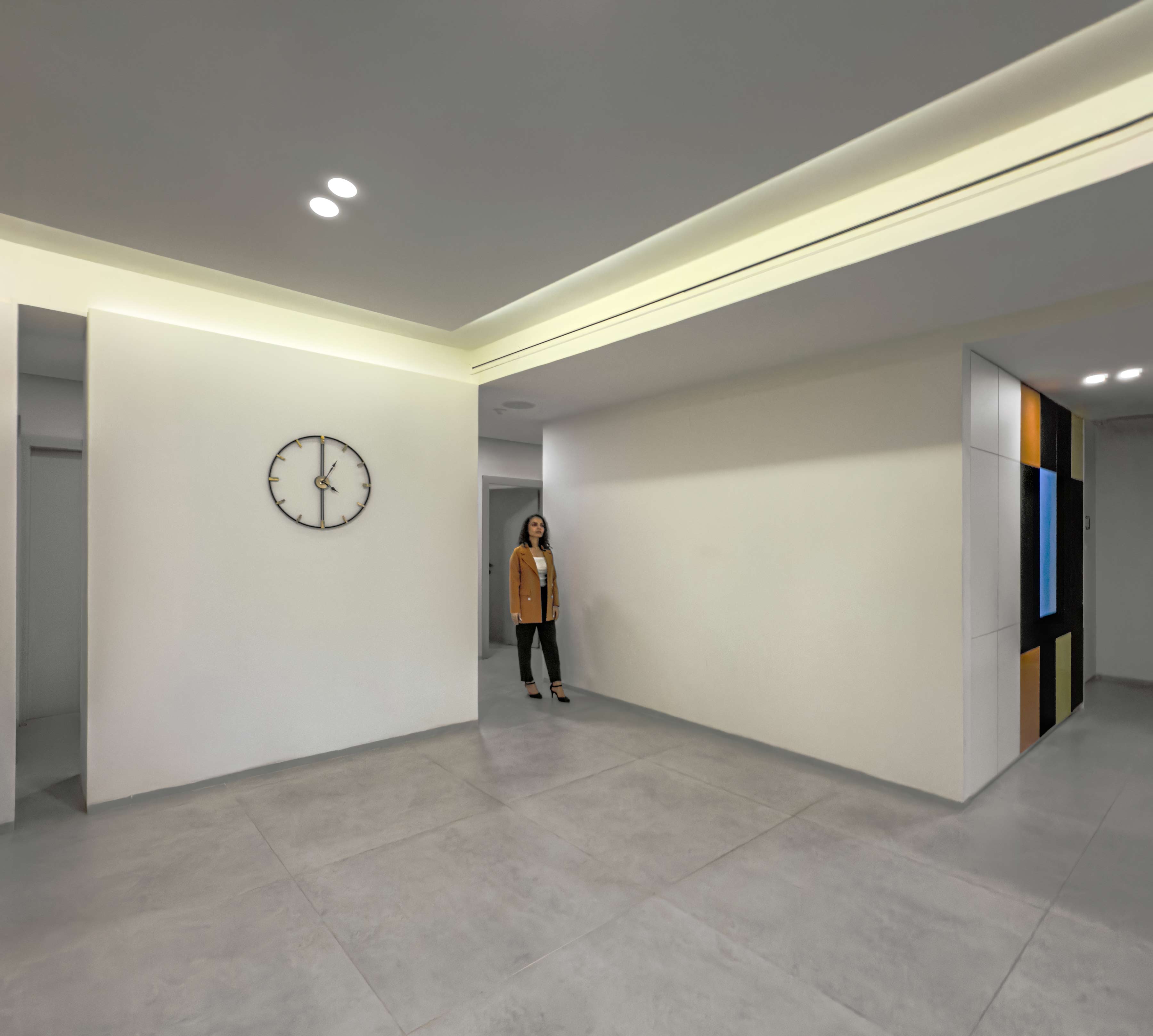 tv room and Entryway closet, the 1st through 4th floors, the Jameh-Chin (Pleated Veil) Apartment,100 St, Rasht, Iran