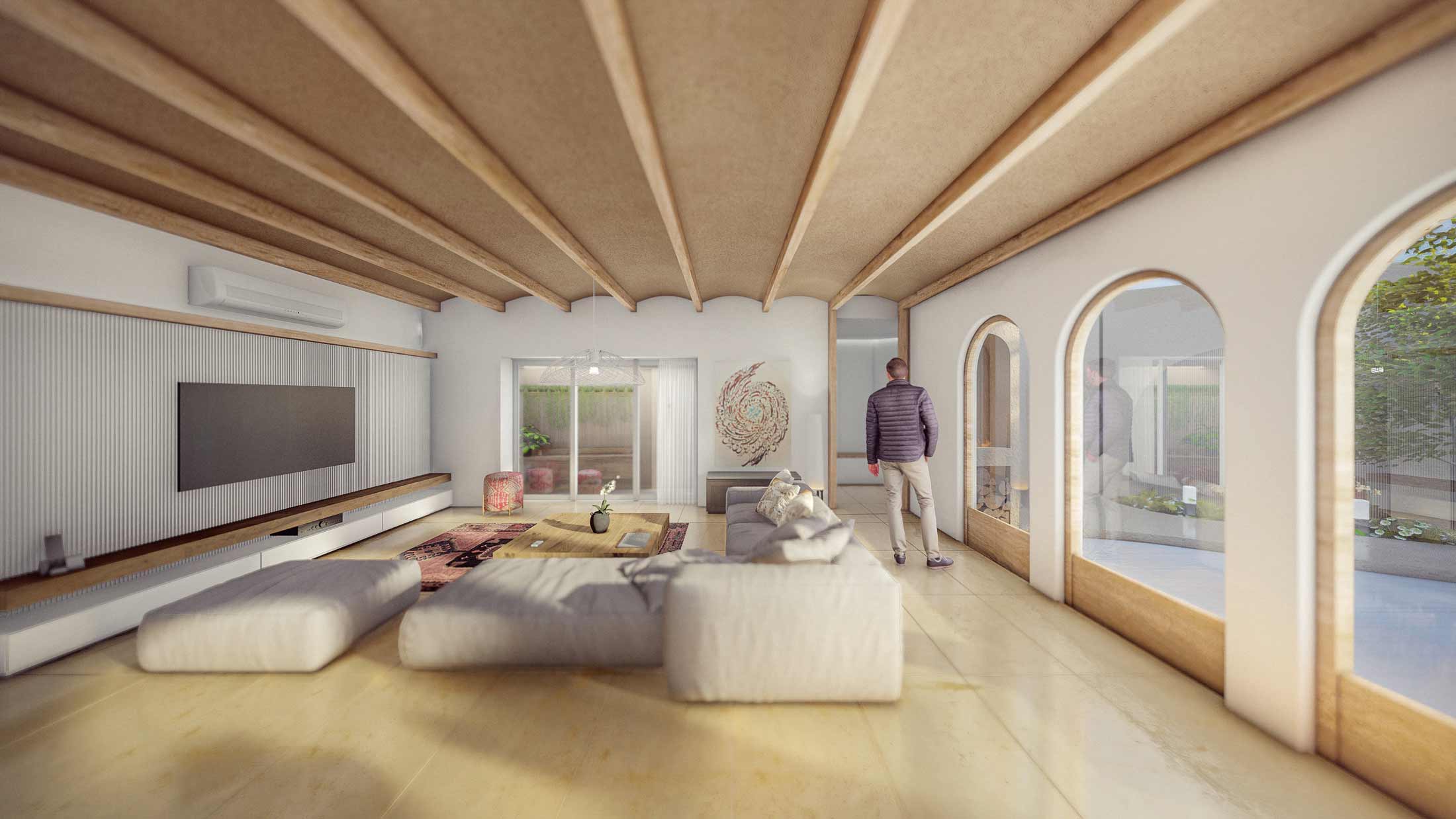 living room interior render