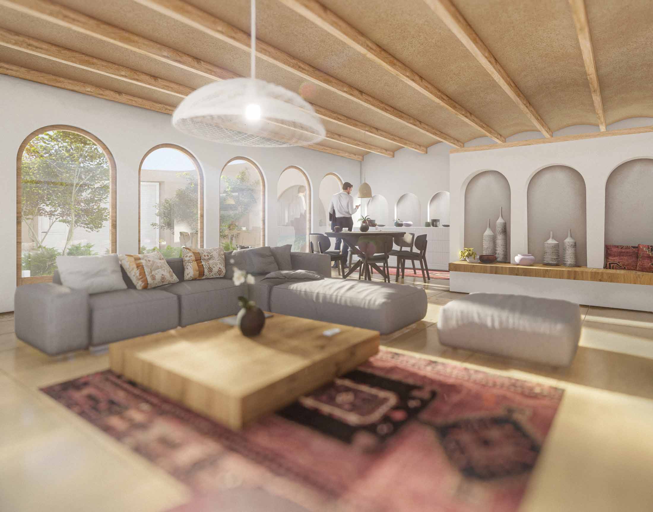 living room interior render