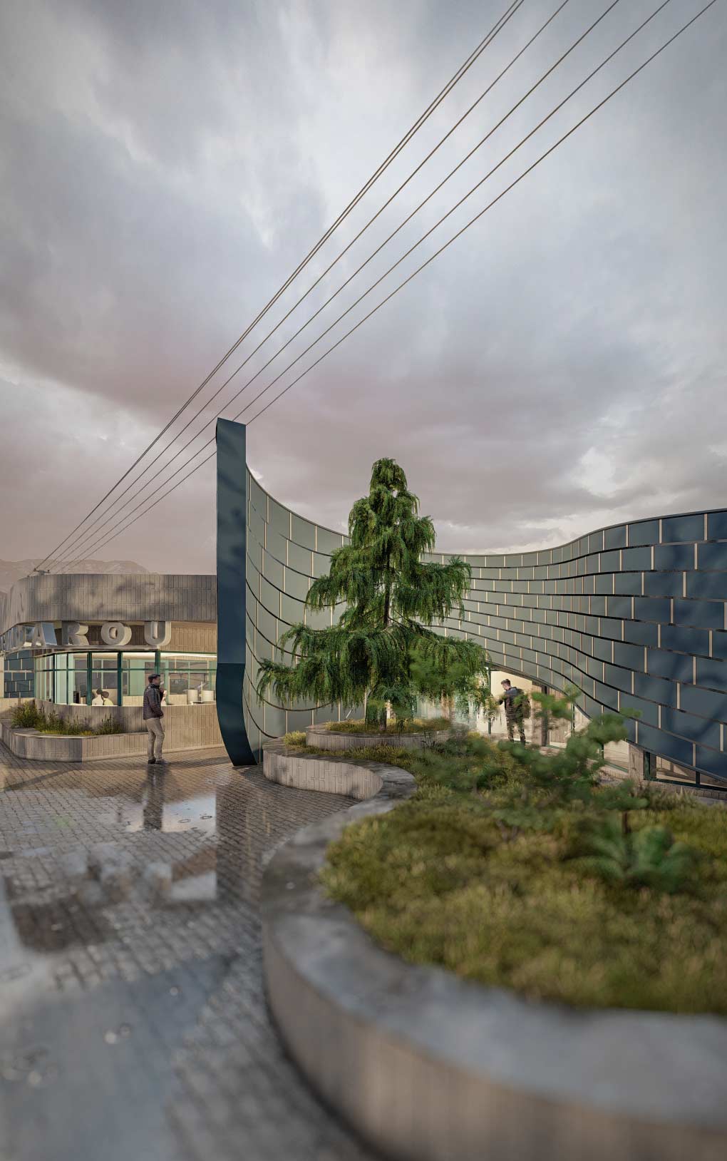 main render, Sobhan Daroo co. entrance gate