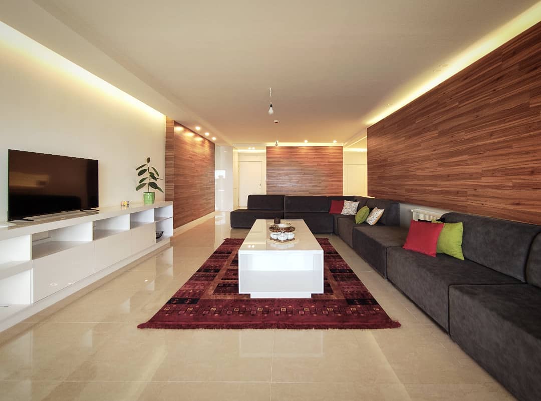 tv room, renovation of a unit in tavoos tower