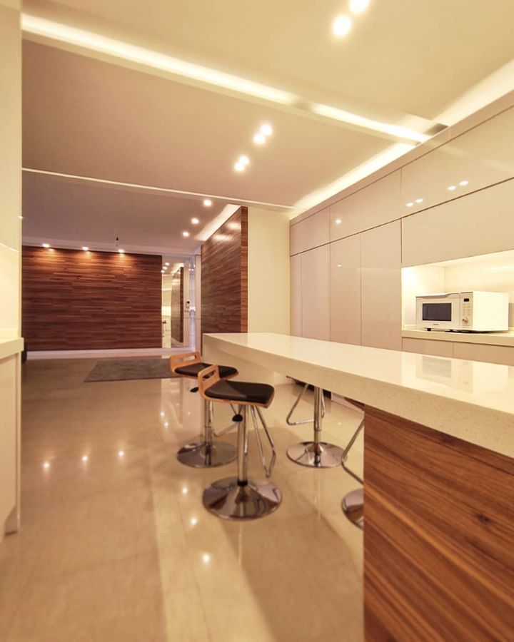 kitchen counter, renovation of a unit in tavoos tower
