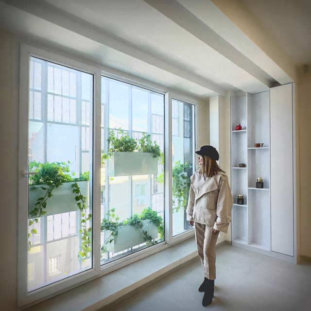 weaved curtain apartment interior