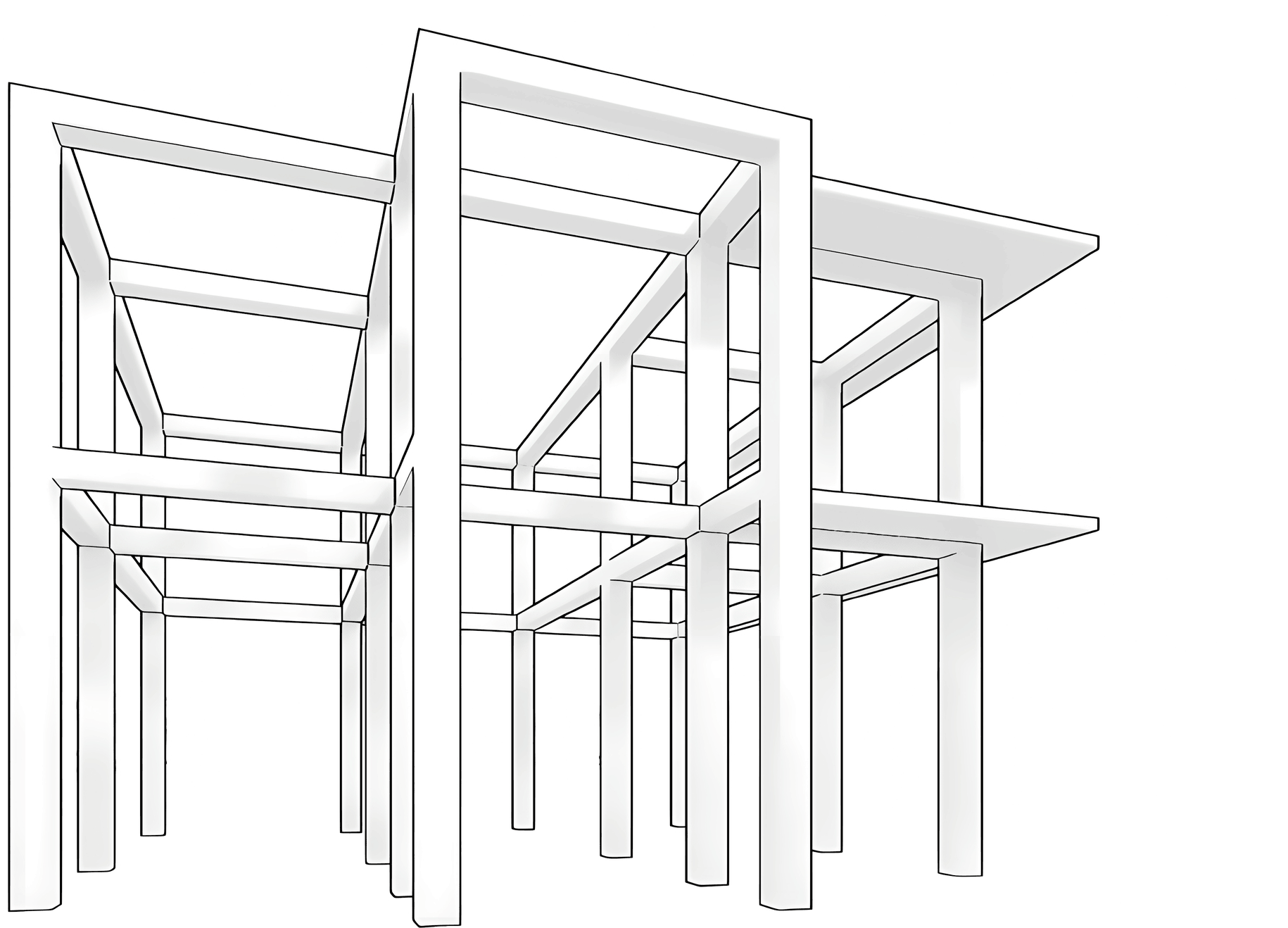diagrm 2, project: two cubes, One villa