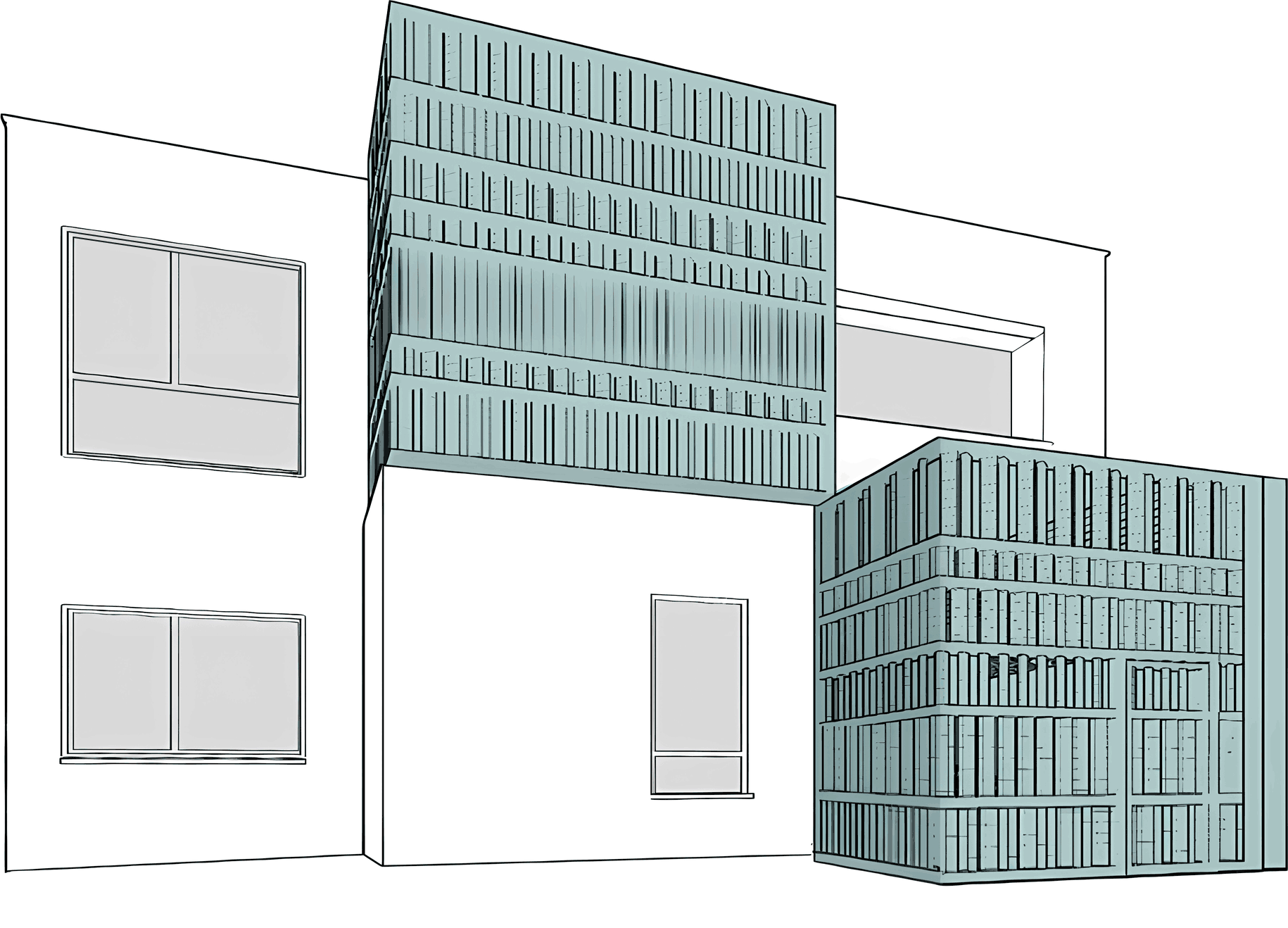 diagrm 4, project: two cubes, One villa