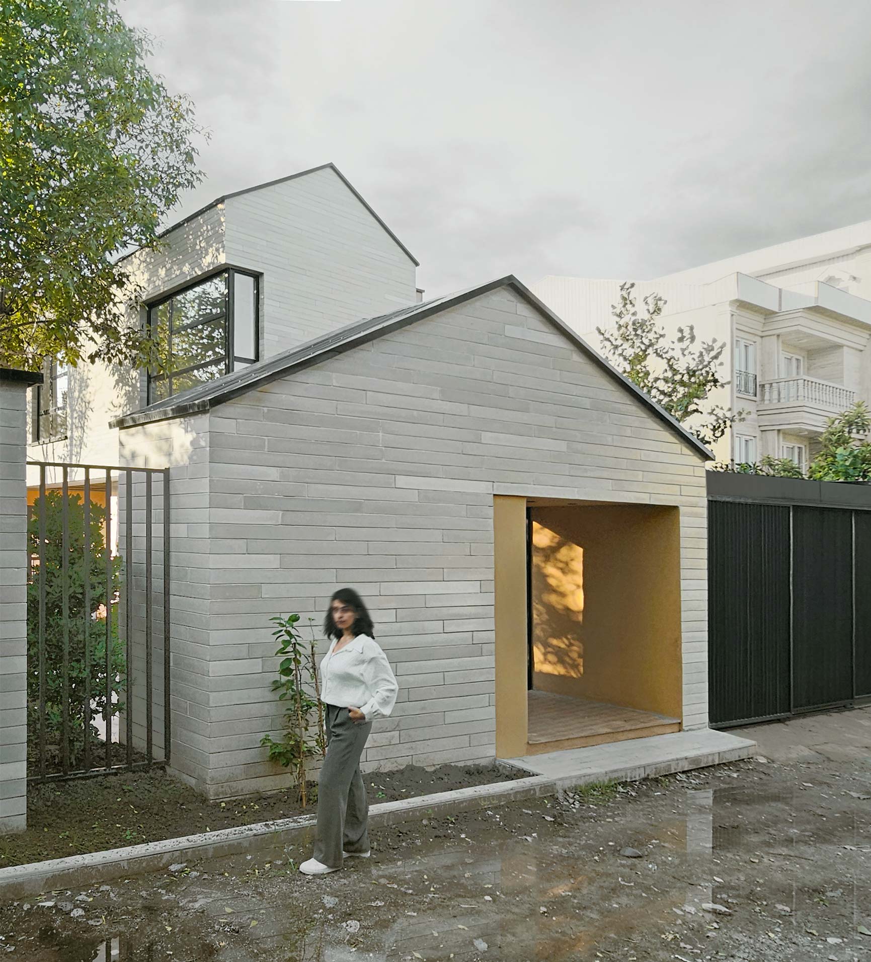 main entrance, Two Regions, a Villa.. An interwoven house