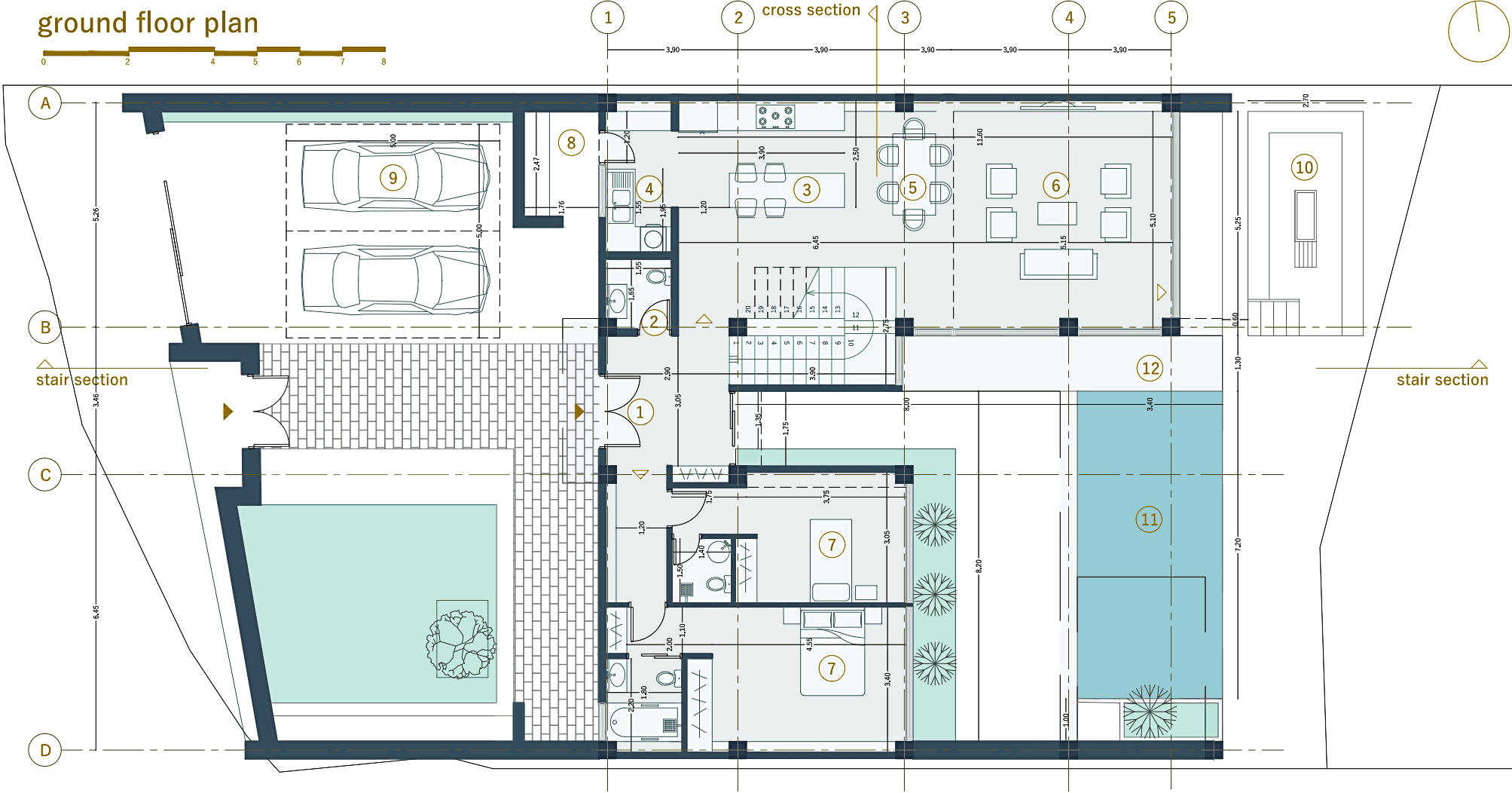 ground floor plan, villa in Joukoulbandan