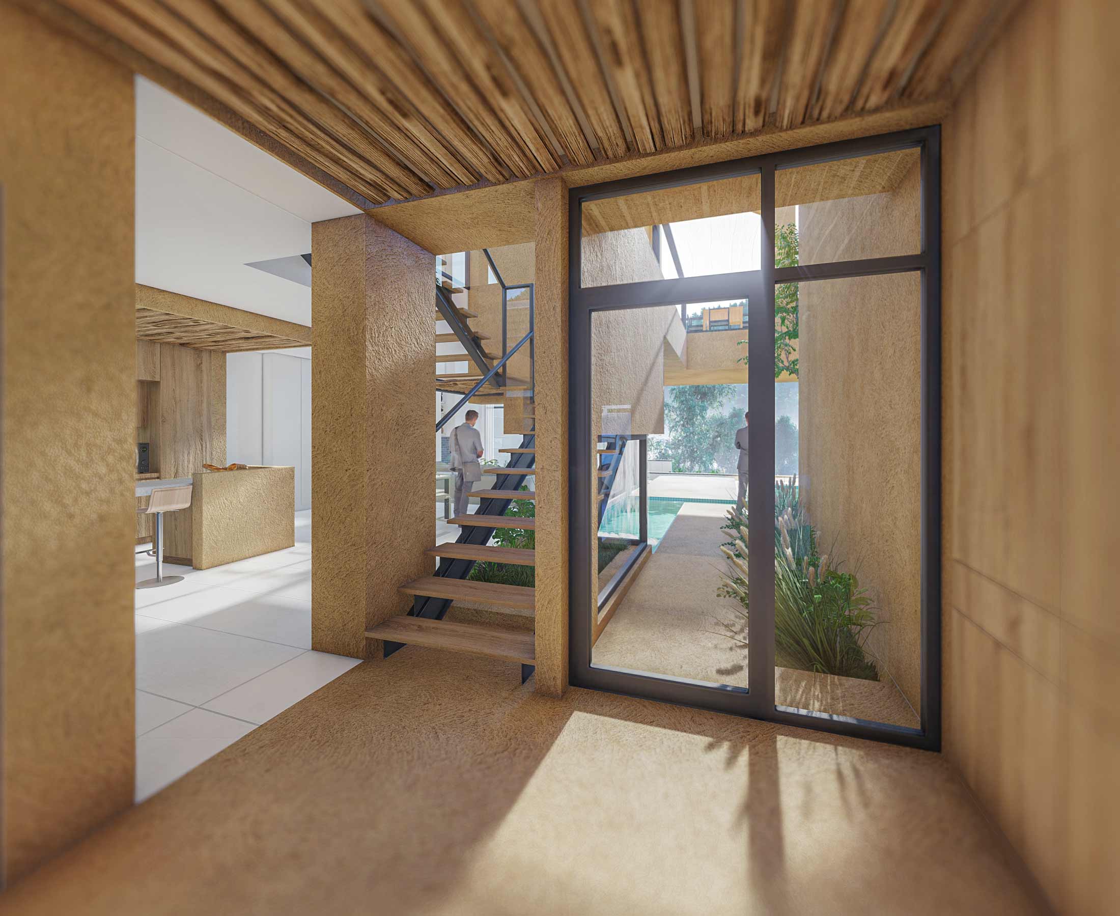 the entrance, interior, villa in Joukoulbandan