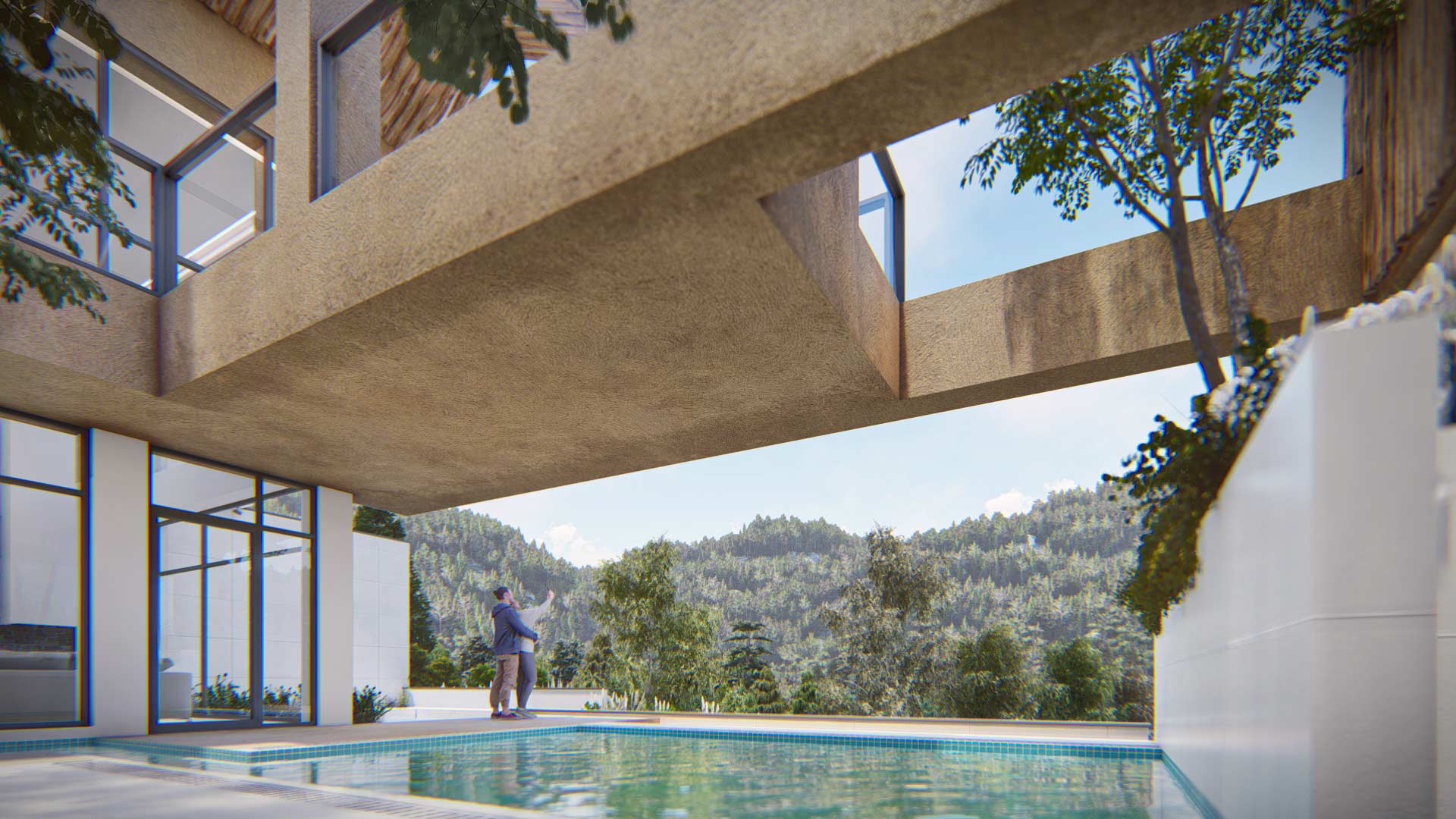 the pool, villa in Joukoulbandan