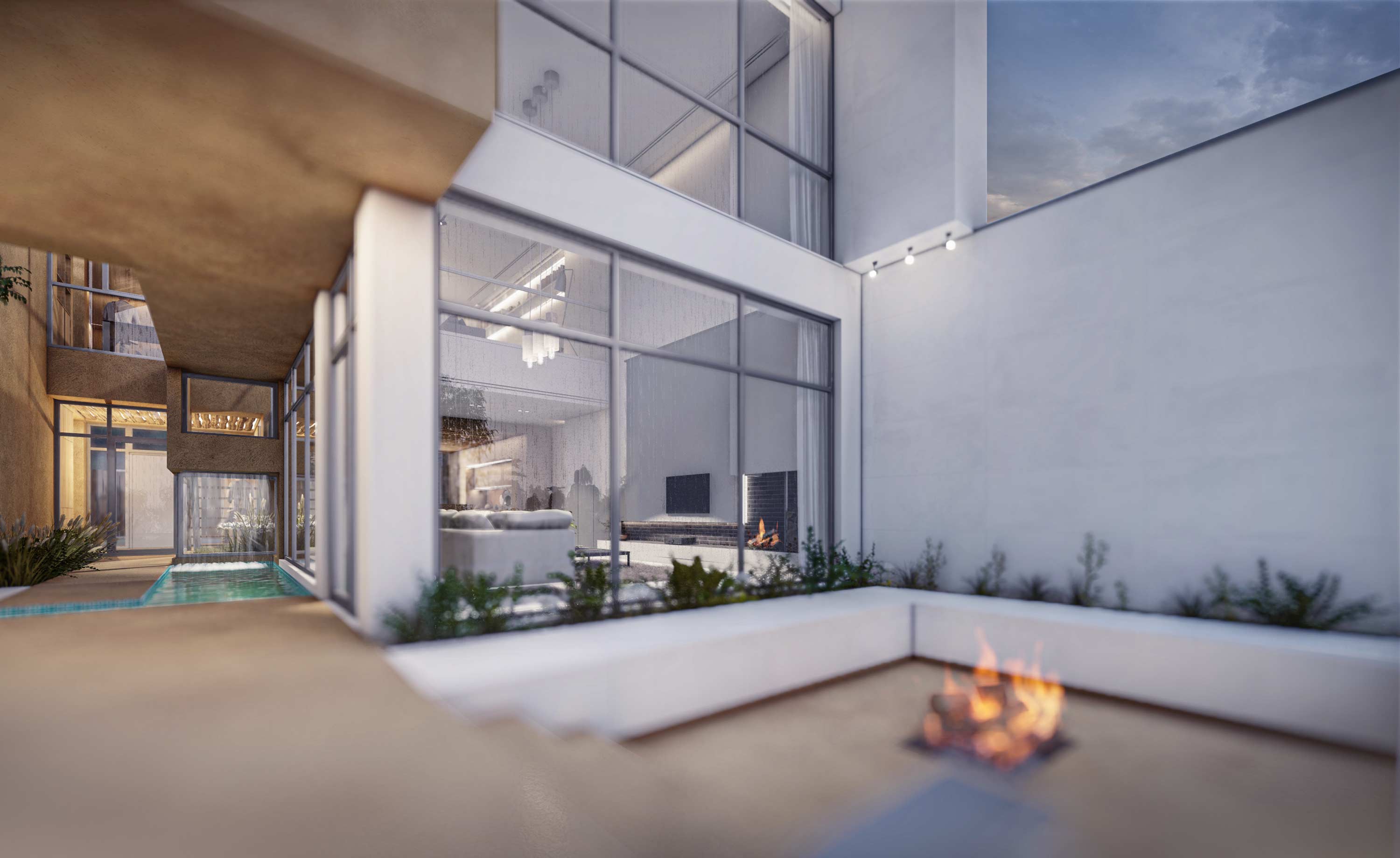 fire place, villa in Joukoulbandan