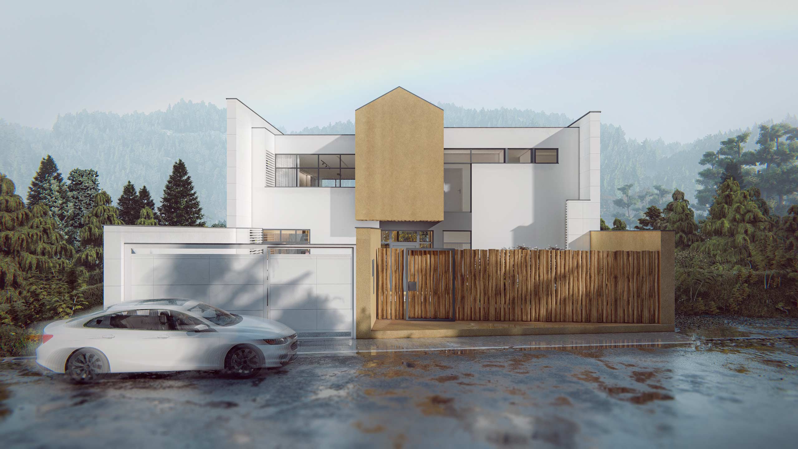 facade, view from street, day, villa in Joukoulbandan