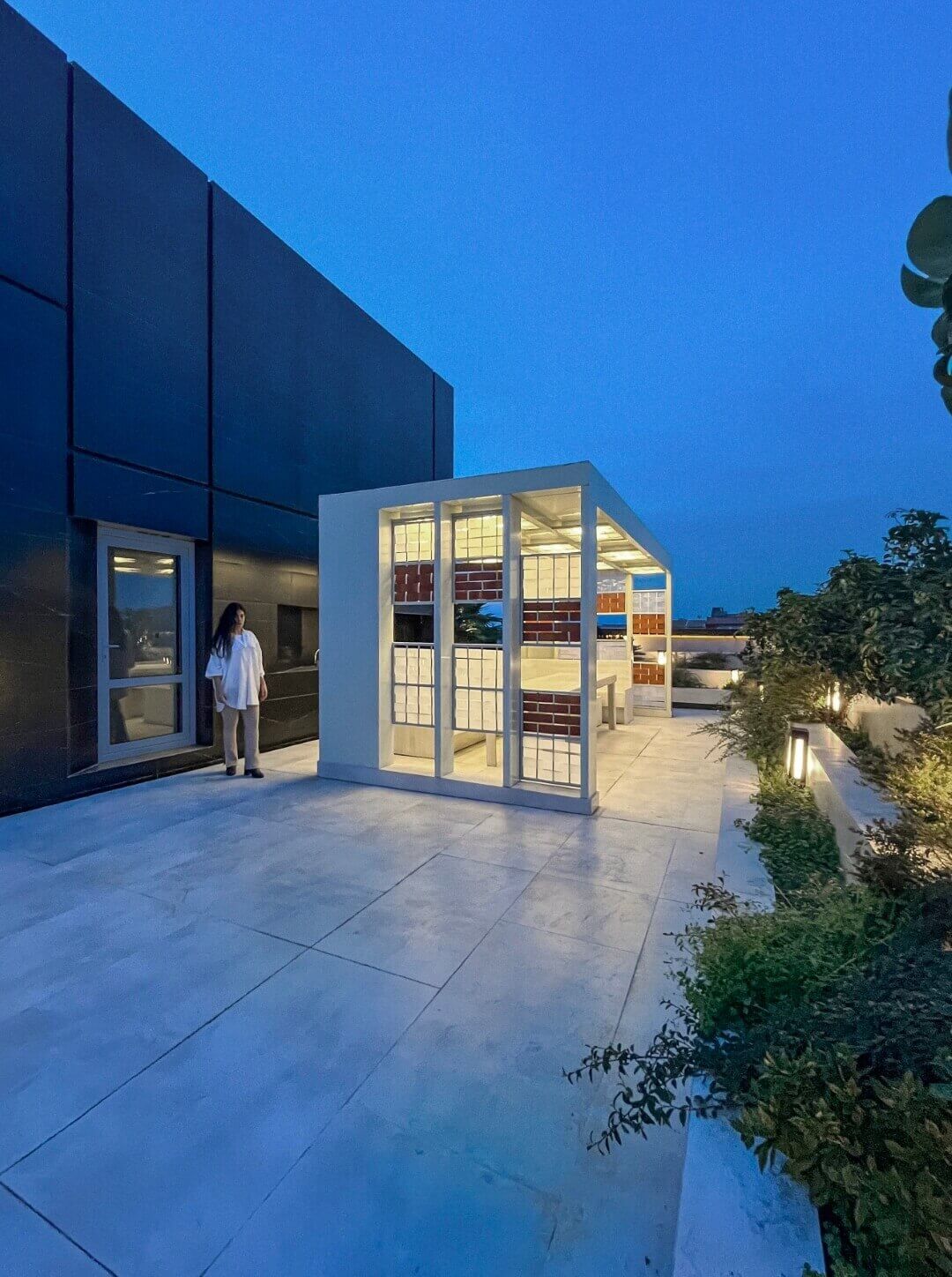 roof garden in night, 93 st. residentail aratment, golsar, rasht, iran 